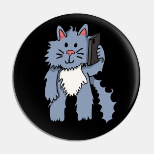 Cat Talking On The Phone Pin