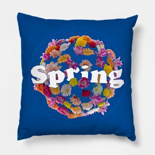 Blooming into Spring Blue Sky Pillow