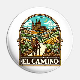 Buen Camino! El Camino de Santiago de Compostela - The Way of Saint James - Peregrino Pilgrim - Camino Frances Ingles Primitivo, Shirt, Hoodie, Mug, Tote, Sticker, Souvenir, etc Pin