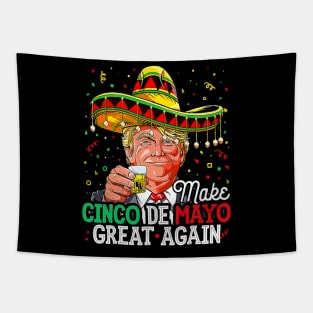 Make Cinco De Mayo Great Again Trump Sombrero Men Tapestry