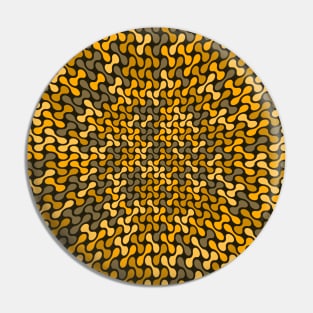 Warped Metaballs Pattern (Gold) Pin