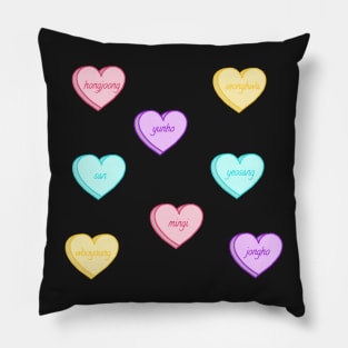 Aesthetic Ateez Loveheart Stickers Pillow