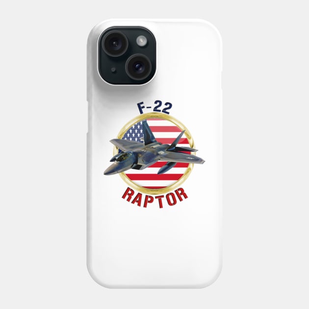 F-22 Raptor USA Phone Case by MilMerchant