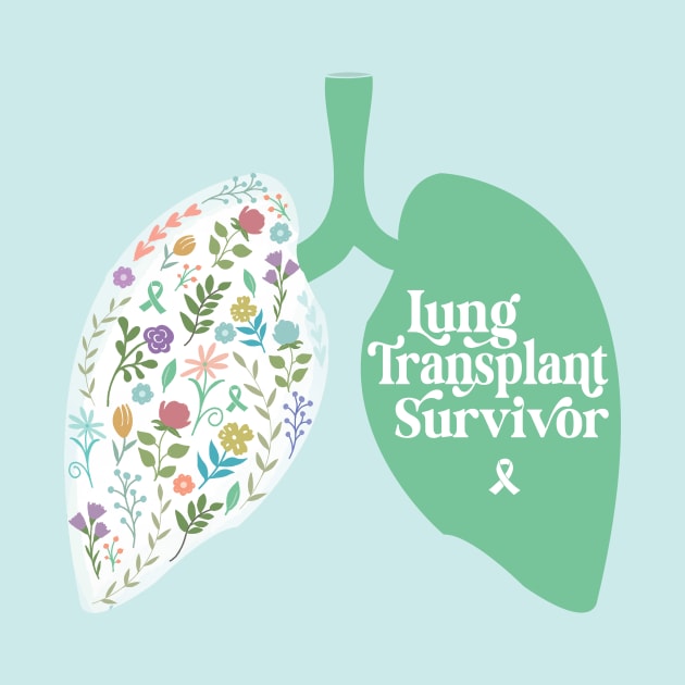 Lung Transplant Survivor Retro Vintage Wildflowers by Wildey Design