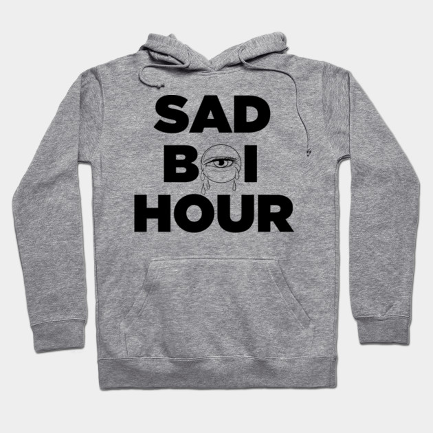 sad boi hour hoodie black