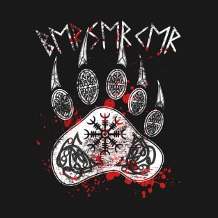 bloody Berserker, Berserk, Norse, berserker Viking Bear Claw with Aegishjalmur T-Shirt