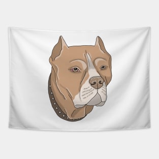 Red nose Pitbull Tapestry