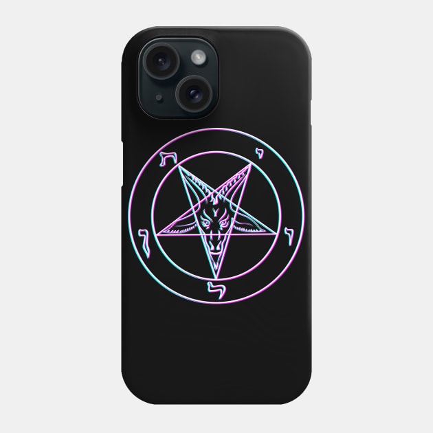 Vaporwave Pentagram Phone Case by BlackRavenOath