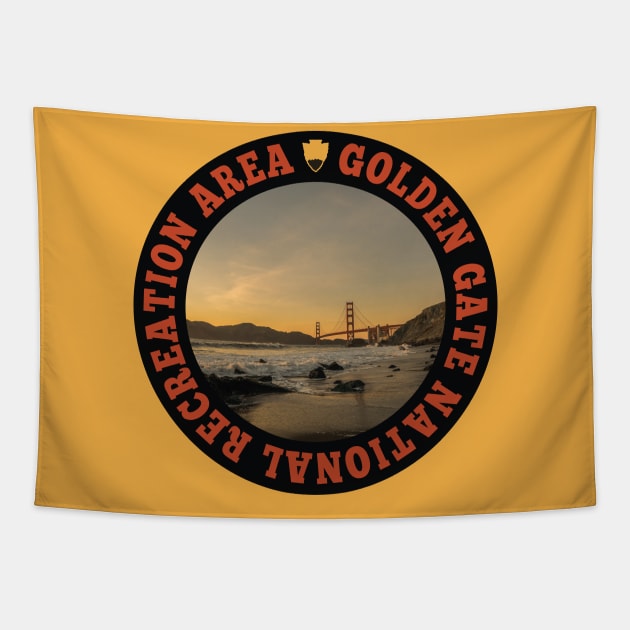 Golden Gate National Recreation Area circle Tapestry by nylebuss