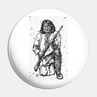 GERONIMO ink portrait.1 Pin