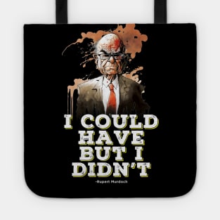 Rupert Murdoch Fake News No. 1 on a Dark Background Tote