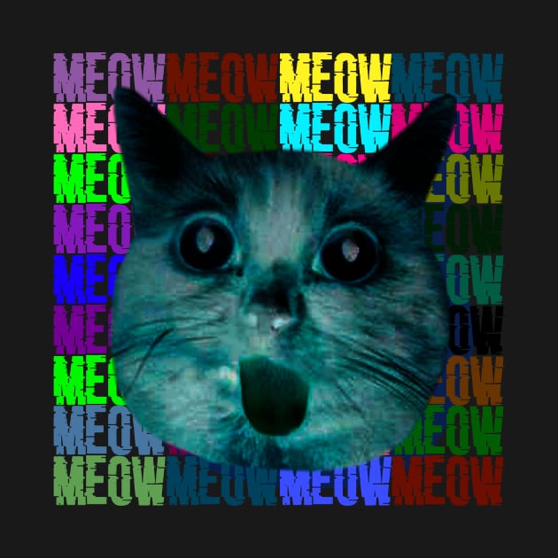 cat rofl meow mem space nature by denpoolswag