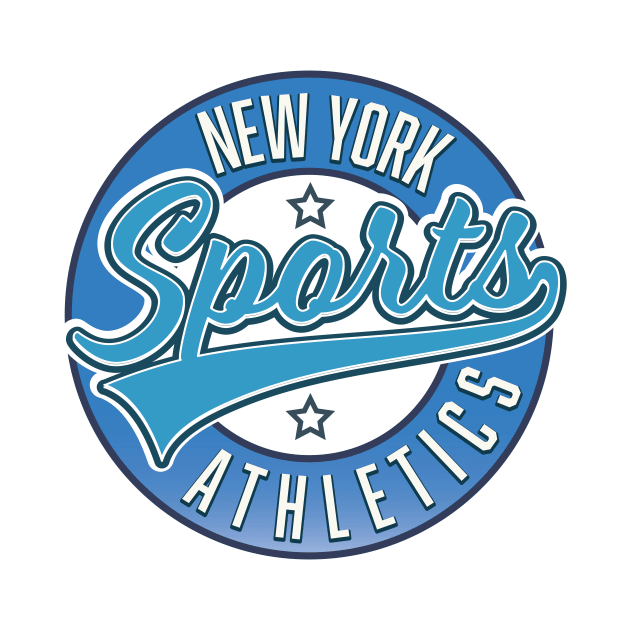 new york sports blue athletic logo by nickemporium1