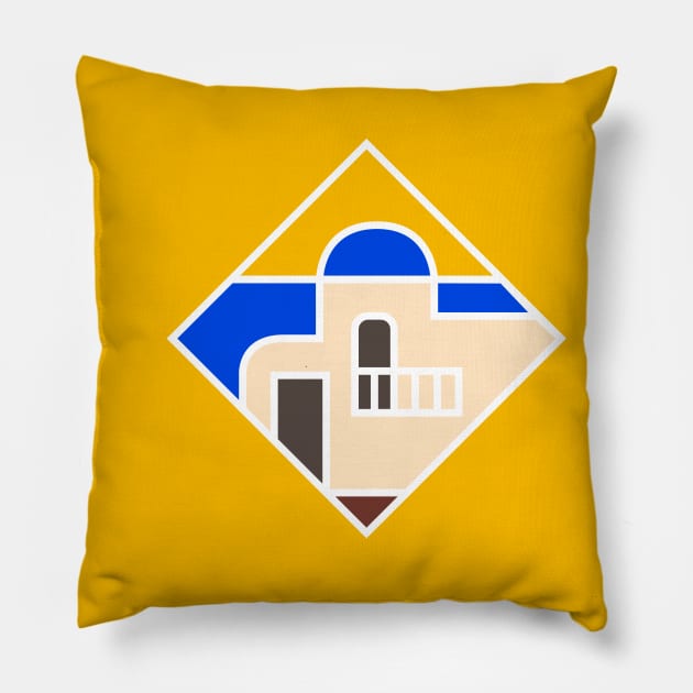 Mykonos - Greece Pillow by meowshmallow