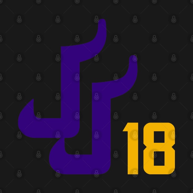 JJ18, Justin Jefferson Minnesota Football by FanSwagUnltd