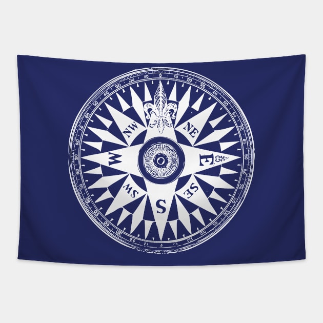 Nautical Compass | Vintage Compass | Tapestry by Eclectic At Heart