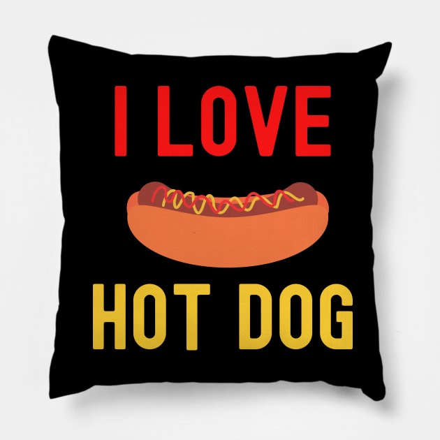 I Love Hot Dog Pillow by Success shopping