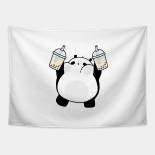 Chubby Little Panda Loves Boba! Tapestry