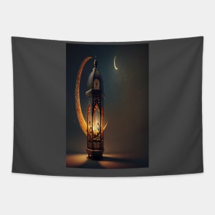 Light Up Your Space with Lantarn's Burning Candle Poster Design Tapestry