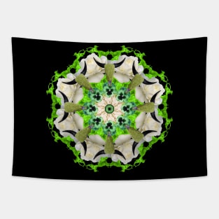 green cows mandala Tapestry