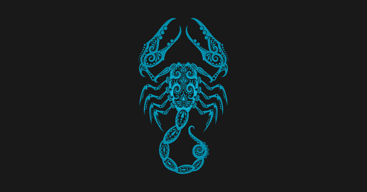 Blue Scorpio Zodiac Sign - Scorpio - T-Shirt | TeePublic