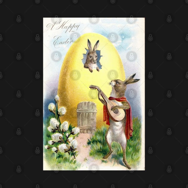 Victorian Easter Serenading Rabbit by forgottenbeauty