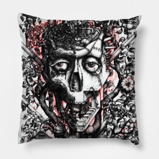 Steampunk Skull Pillow