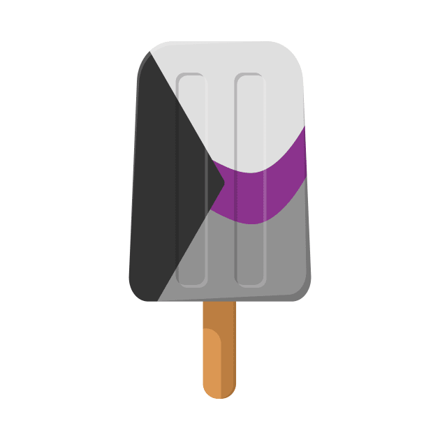 Cute Demisexual Pride Flag Popsicle by LiveLoudGraphics