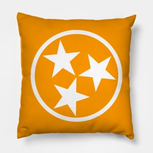 TN State Flag Orange/White Pillow