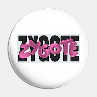 zygote 3d pink word lettering art Pin