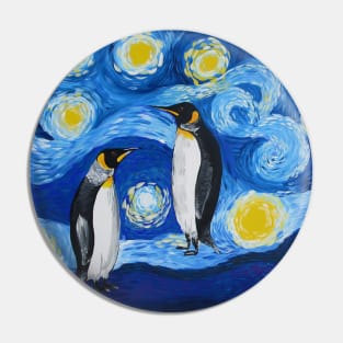 Royal Blue and Penguins Pin