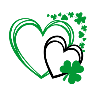 St Patrick - Saint Patrick's Day Hearts T-Shirt