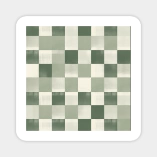 Checkered (sage and sap green) Magnet