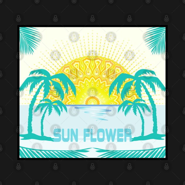 Sun Flower and beach by mkbl