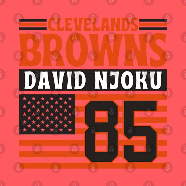 Cleveland Browns Njoku 85 American Flag Football by Astronaut.co