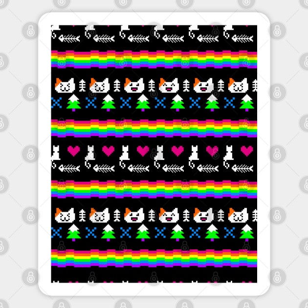 rainbow cat - Cat Lover Gifts - Sticker