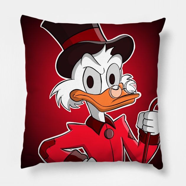 The richest Duck in the world! Pillow by Fishonastick