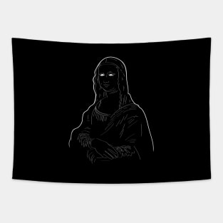 Mona White Eyes Tapestry