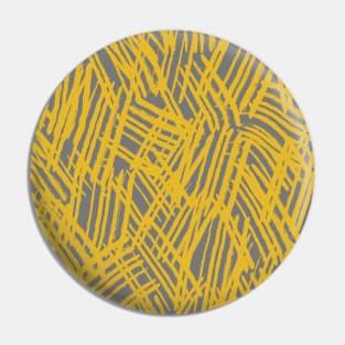 Lines Sketch in Mustard Yellow and Grey Pin