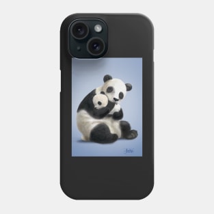 Panda and her baby Phone Case