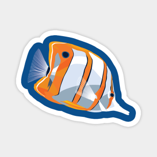 Copperbanded Butterflyfish illustration Magnet