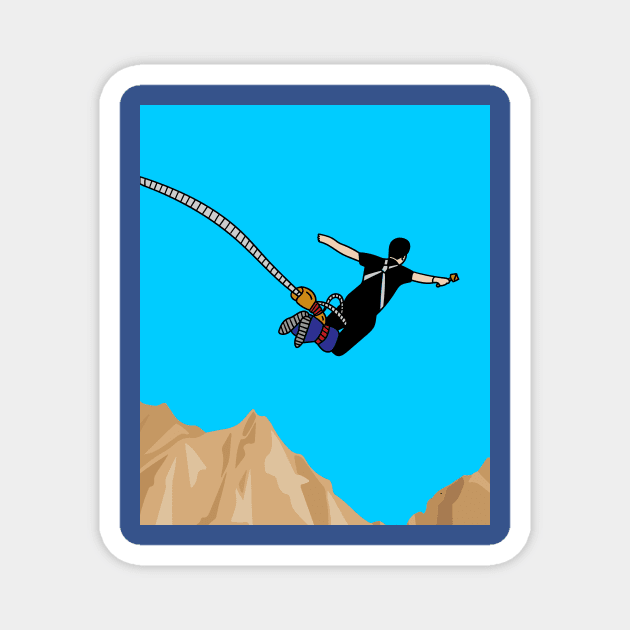 Bungee Jumping Jump To Freedom Magnet by flofin