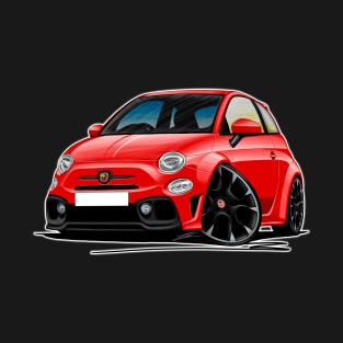 Fiat 500 Abarth Red Caricature T-Shirt
