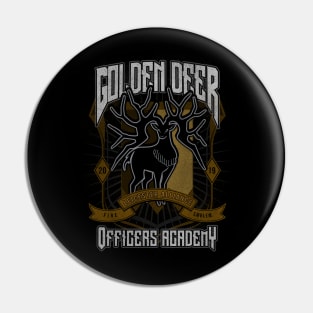 Golden Deer Crest Pin