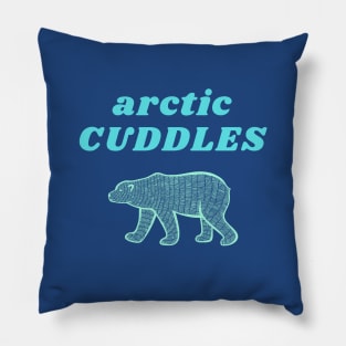 Arctic Cuddles, Sweet Polar Bear Hug Design Pillow