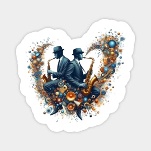 Jazz Saxophone Player Magnet