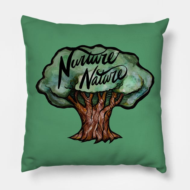 Nurture Nature Pillow by bubbsnugg