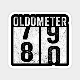 80Th Birthday Gift Funny Oldometer 7980 80 Years Old Magnet