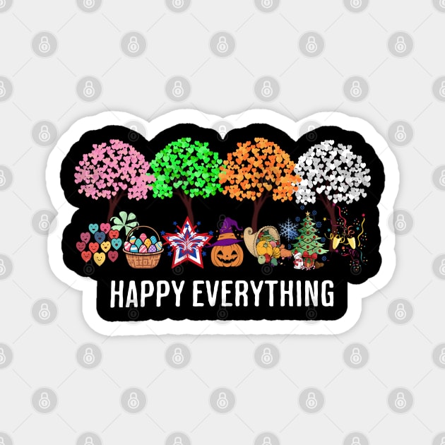 Colorful Happy Everything Holidays Seasons All Year Magnet by Luxinda