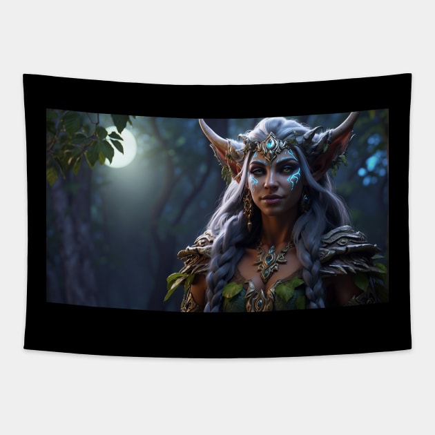 Night elf druid Tapestry by TheMadSwede